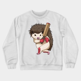 Hedgehog Cricket Cricket bat Crewneck Sweatshirt